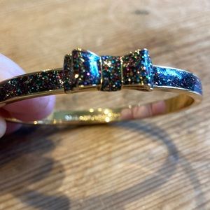 Kate Spade bangle bracelet. Gold enameled glitter. New condition!